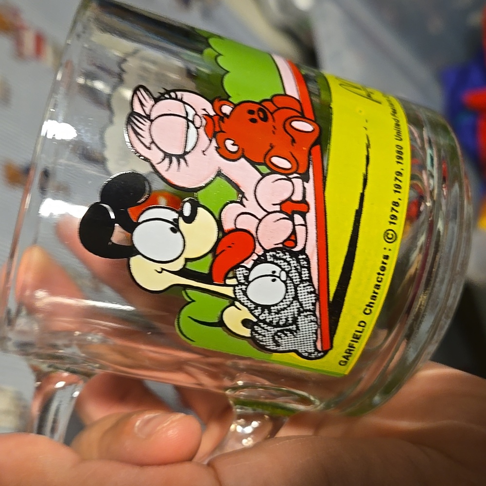 Vintage Garfield Mcdonalds Glass Mug Jim David - Picture 6 of 12